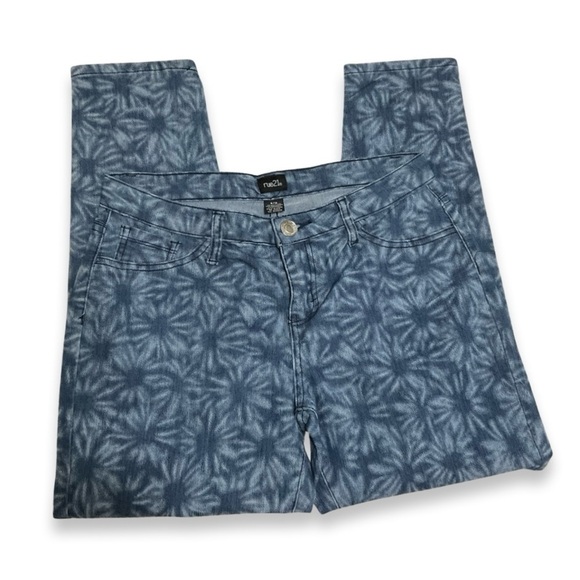 Rue21 Y2K Jeans Womens 9/10 Floral AOP Ankle Retro Boho Stretch Pants 29x25 - Picture 7 of 8